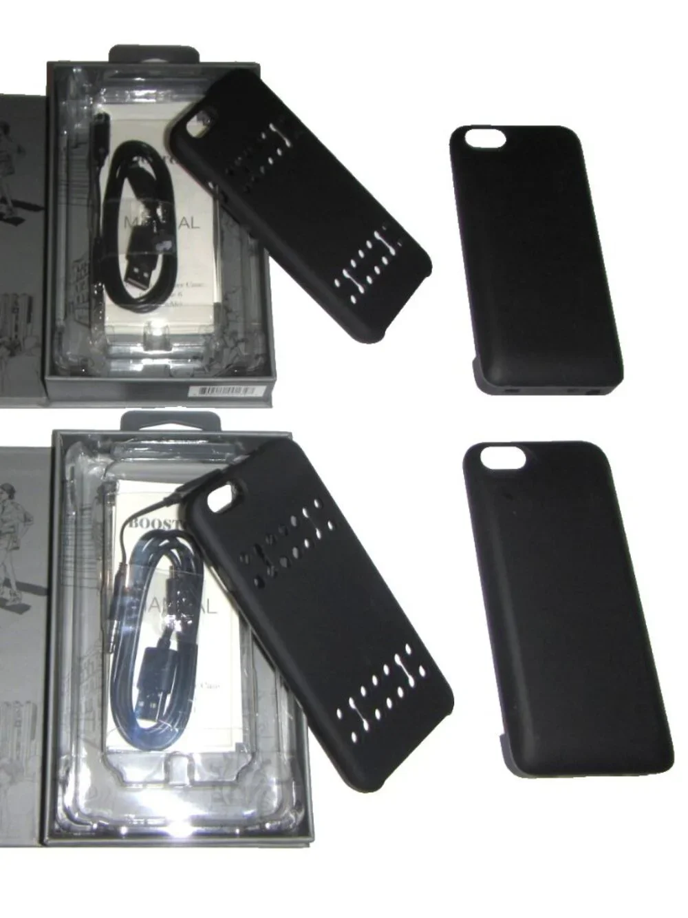Boostcase iPhone 6 Battery Case 2700mAh, Set of 2, Black Carte Blanche